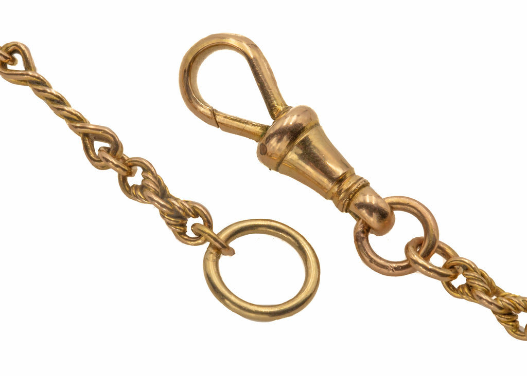 16" Victorian 15ct Gold Lover's Knot Chain, 11.5g