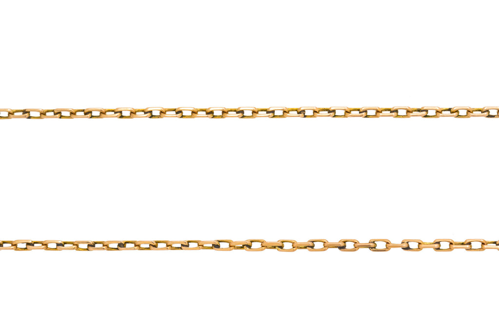27" Antique 9ct Gold Belcher Chain, 5.9g