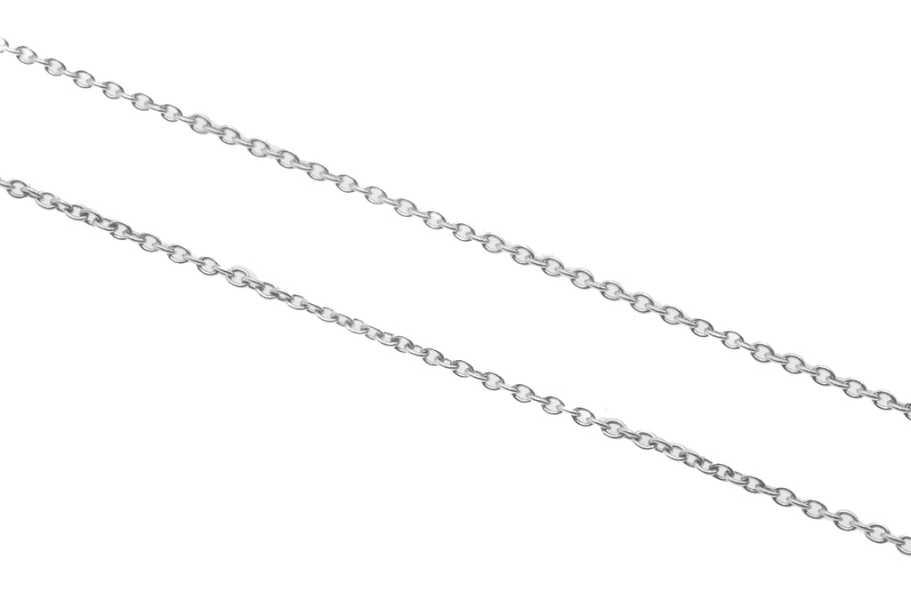 16" Italian 18ct White Gold Pendant Chain, 2.2g