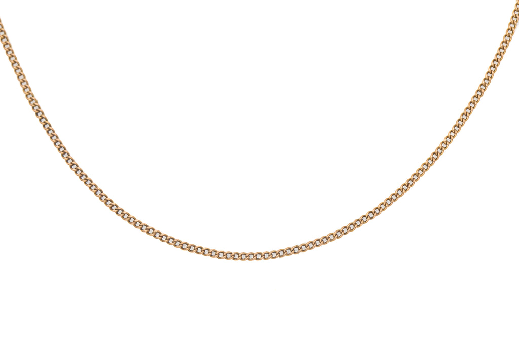 9ct Gold Curb Chain, 4.4g - Adjustable Length, 17.5" or 20"