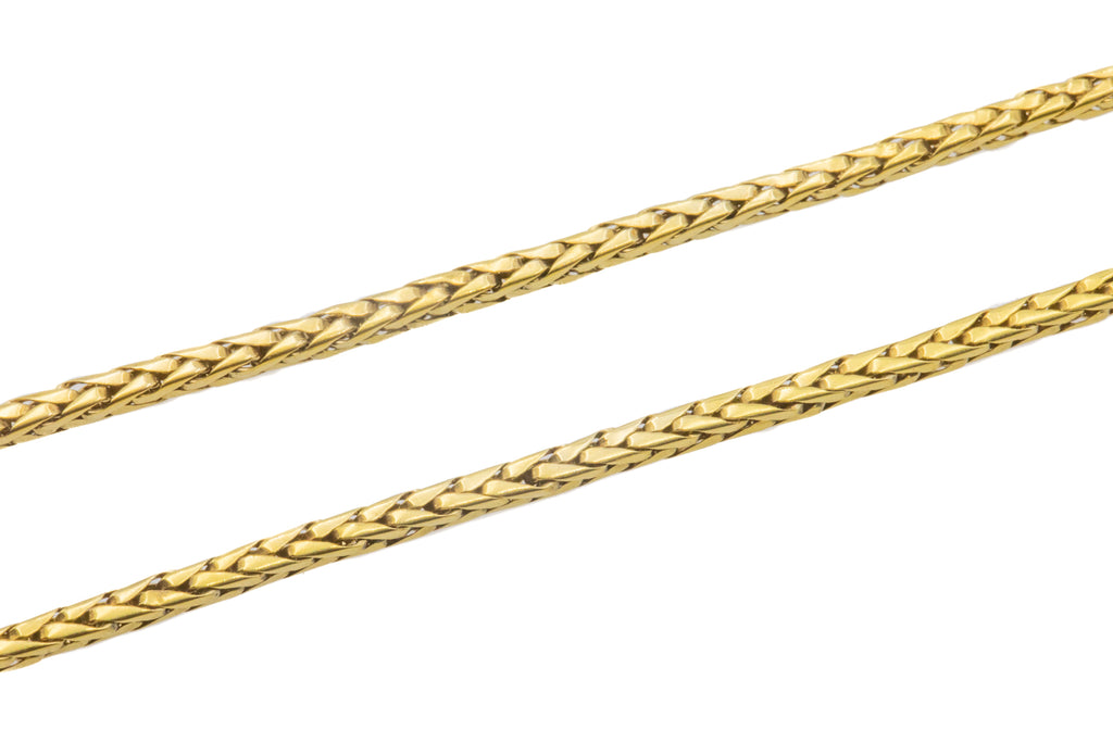 15" Antique 18ct Gold Foxtail Link Necklace