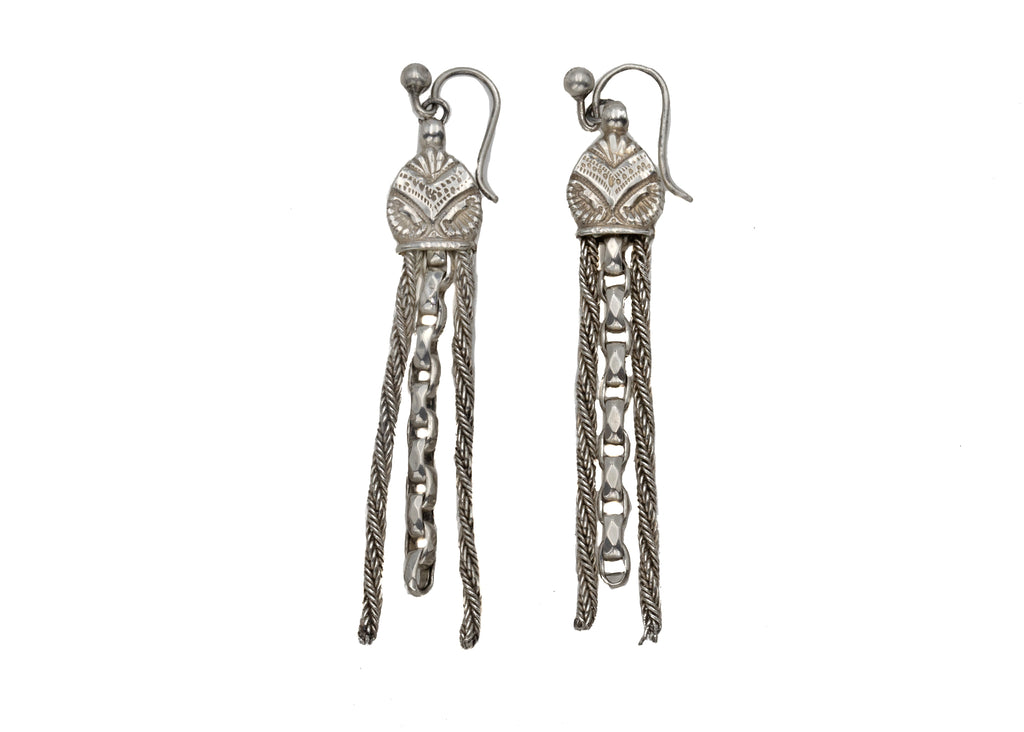 Victorian Silver Tassel Earrings