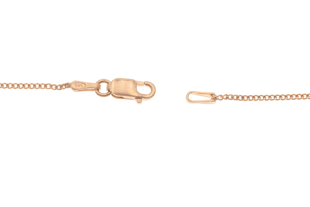 Georgian Agate Pendant & 22" Rose Gold Cased Chain