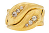 Antique 18ct Gold Double Snake Diamond Ring, 0.25ct