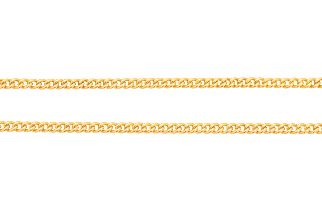 16.5" Victorian 9ct Rose Gold Curb Chain, 8.12g