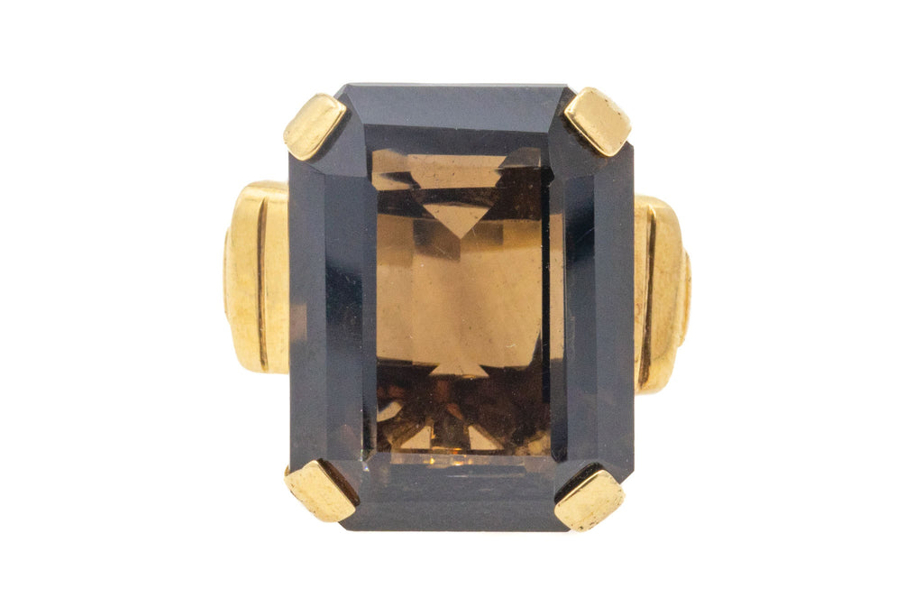 9ct Gold Smoky Quartz Cocktail Ring, 18.85ct