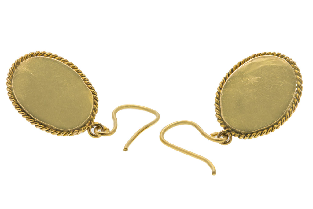 Victorian 15ct Gold Scarab Beetle Earrings