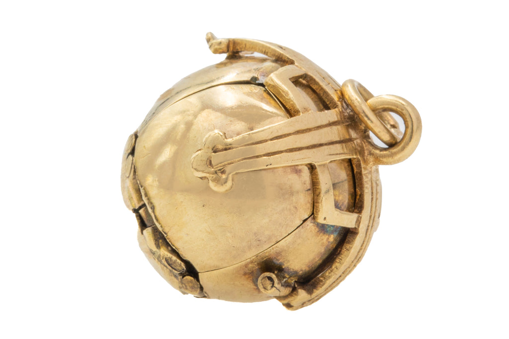 Antique 9ct Gold Masonic Ball Pendant