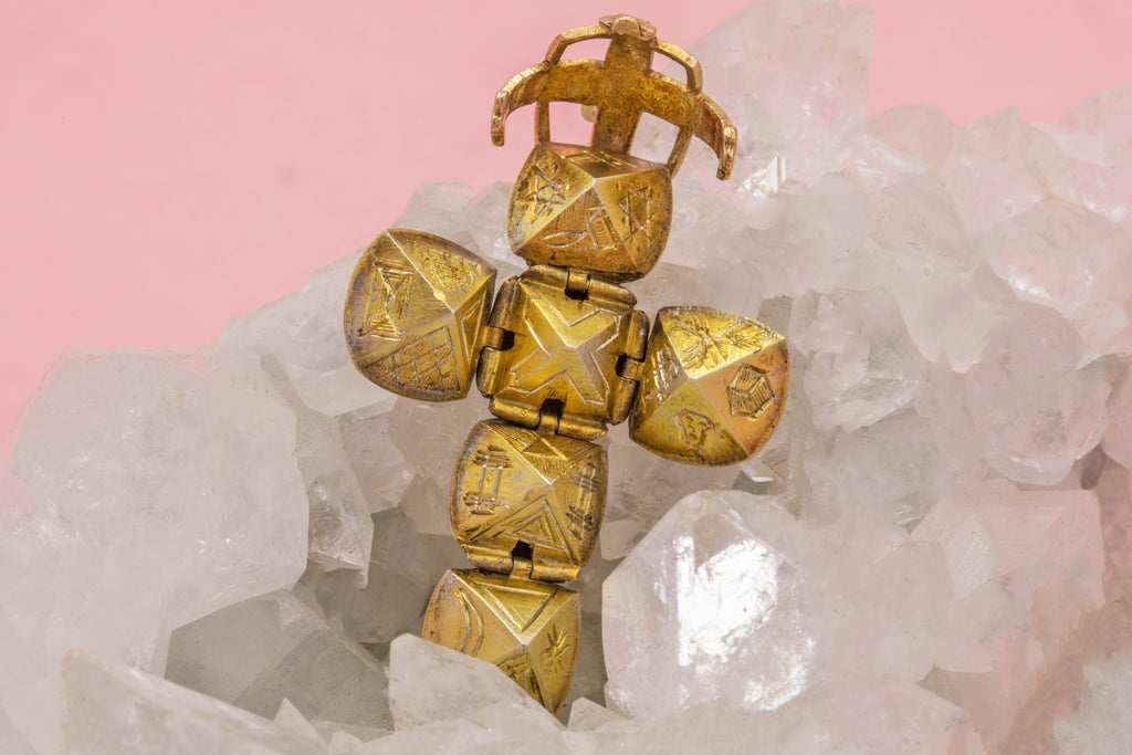 Antique 9ct Gold Masonic Ball Pendant