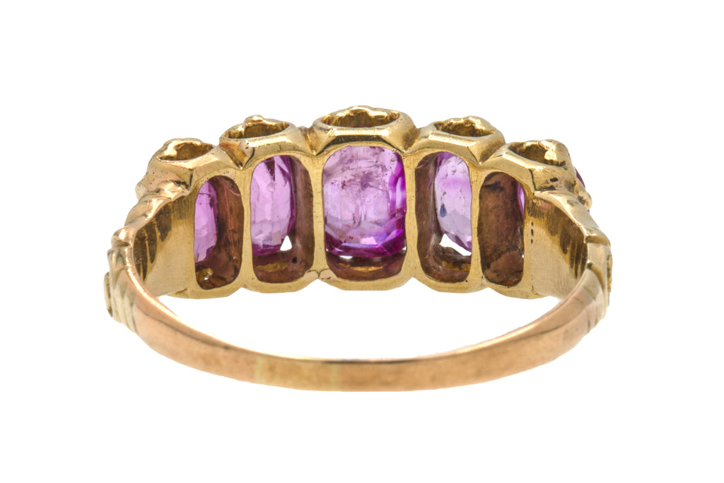 Antique 18ct Gold Natural Ruby Ring, 1.12ct