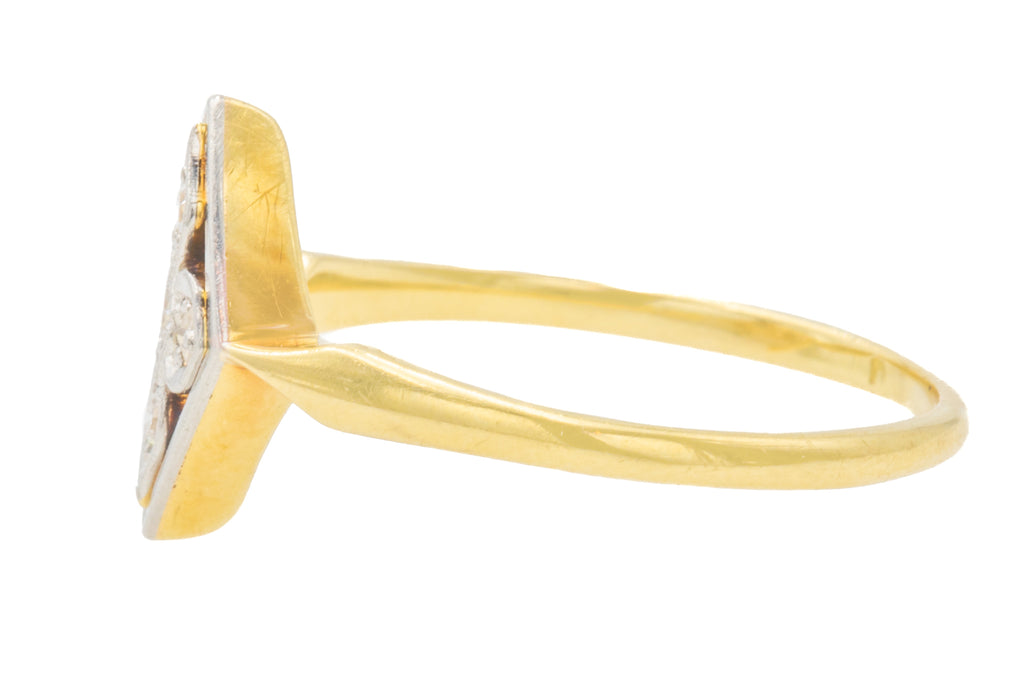 Art Deco 18ct Gold Platinum Diamond Ring