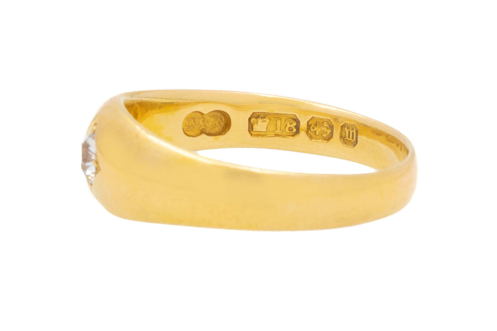 Antique 18ct Gold Diamond "Gypsy" Ring, 0.20ct