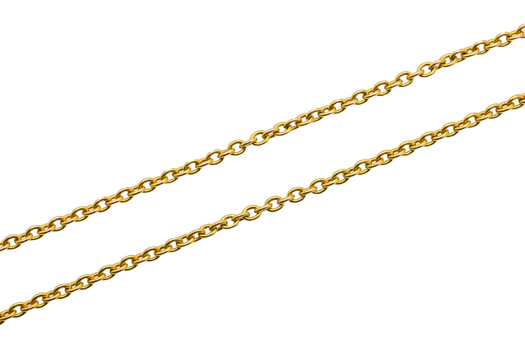 16.5" Antique 15ct Gold Belcher Chain, 9.3g