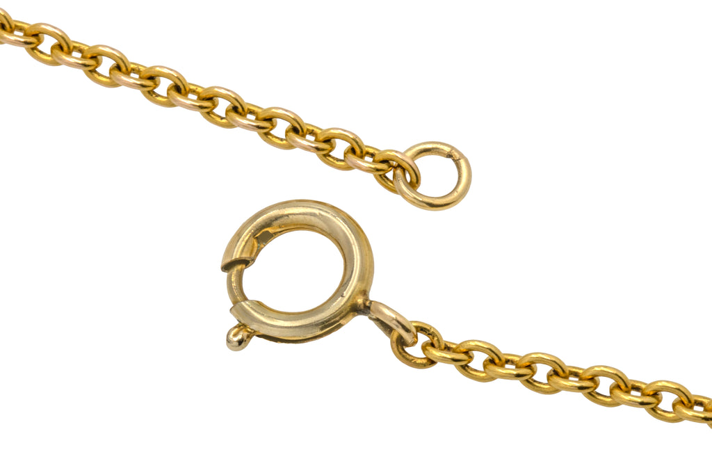 16.5" Antique 15ct Gold Belcher Chain, 9.3g
