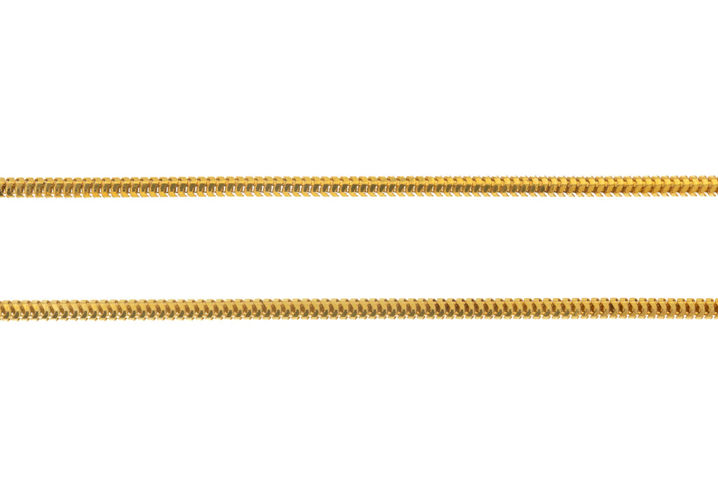 20" Antique 15ct Gold Snake Chain, 8g