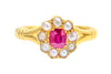 Antique 18ct Gold Ruby Pearl Ring, 0.30ct