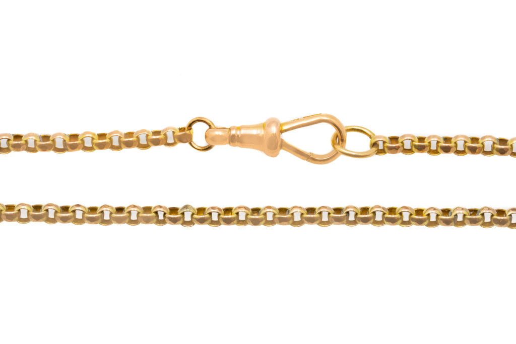 19" 9ct Gold Belcher Chain with Dog Clip, 12g