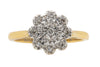 18ct Gold & Platinum Diamond Cluster Engagement Ring