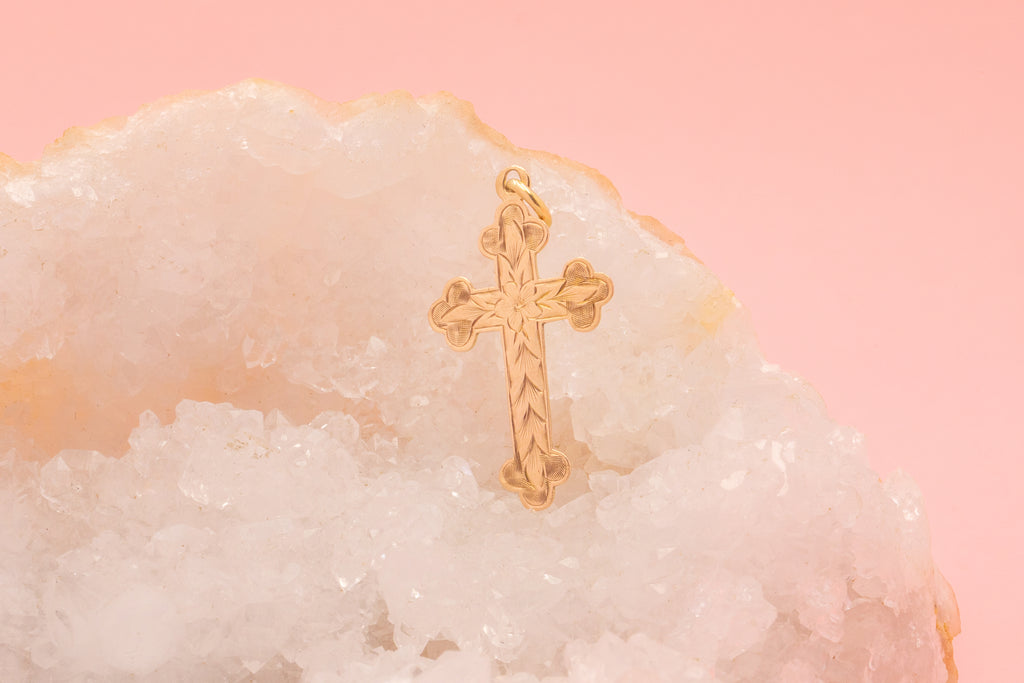 9ct Gold Fancy Cross Pendant