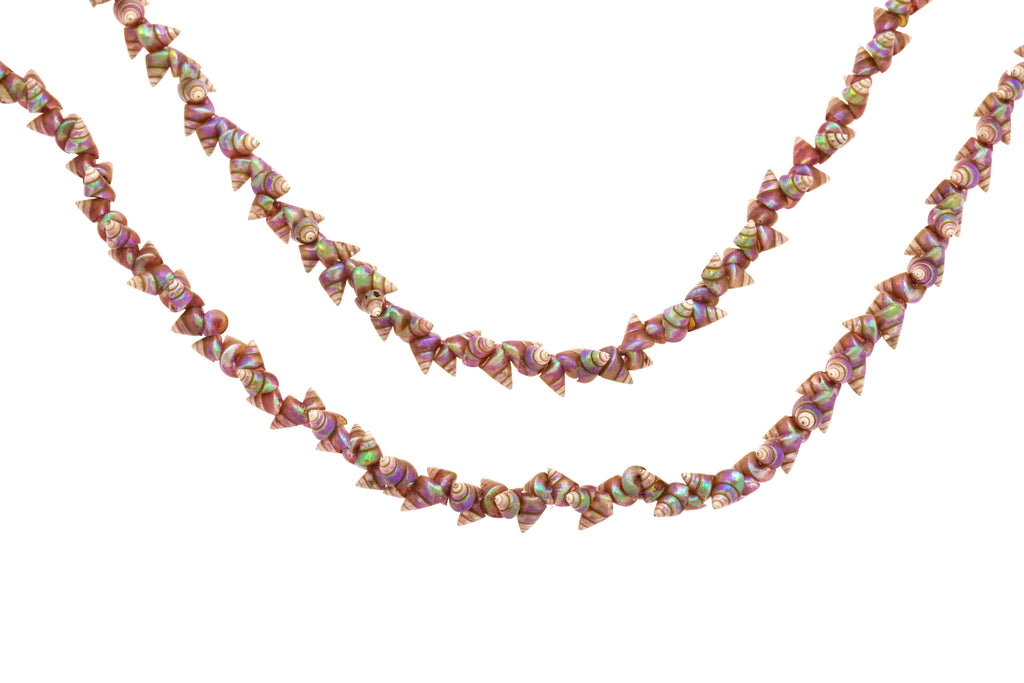 42" Rare Pink Maireener Tasmanian Shell Necklace