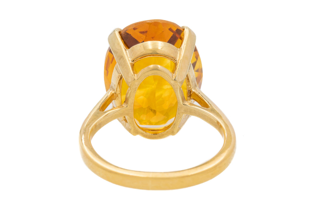 9ct Gold Rose-Cut Citrine Cocktail Ring, 7.75ct