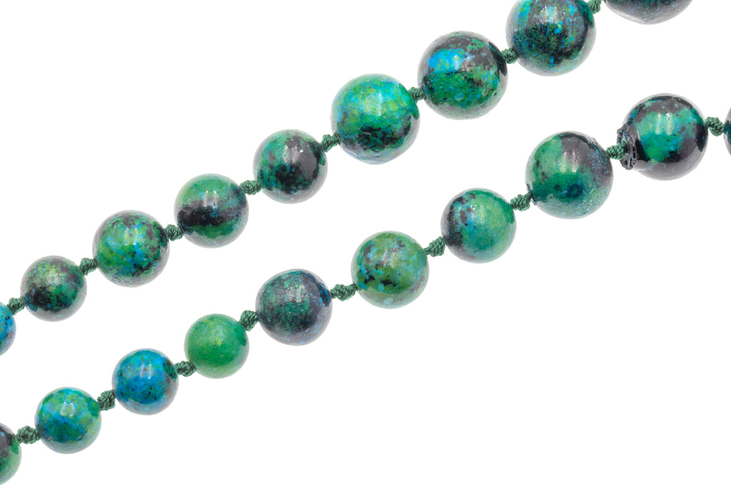 20" Antique Zoisite Beaded Necklace