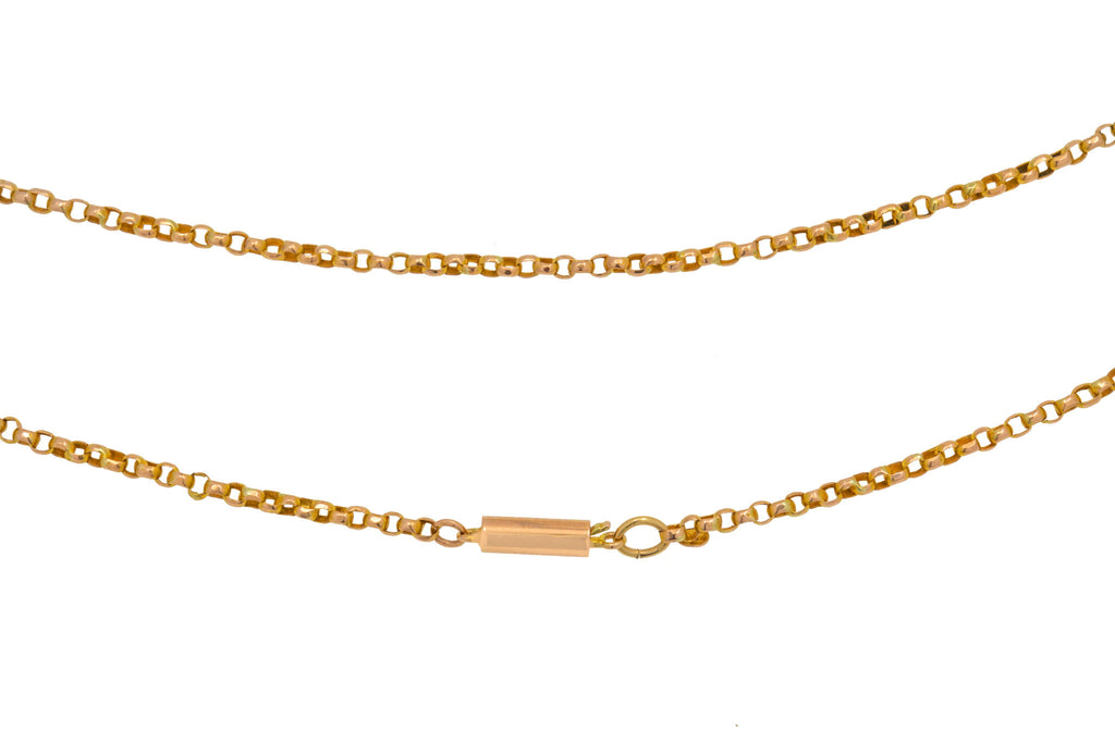 17" Antique 9ct Gold Belcher Chain, 2.3g