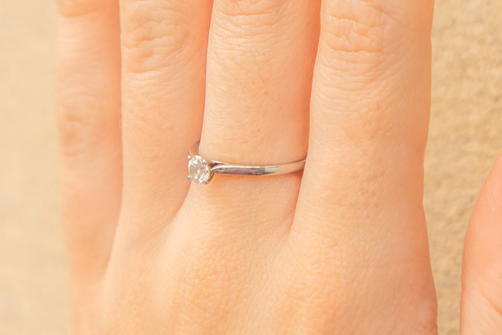 Platinum & Diamond Solitaire Engagement Ring, 0.30ct