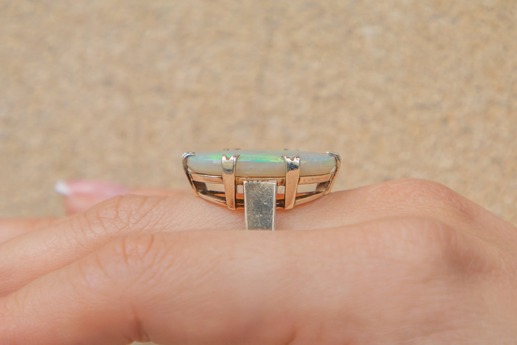 9ct White Gold Opal Cocktail Ring, 4.90ct