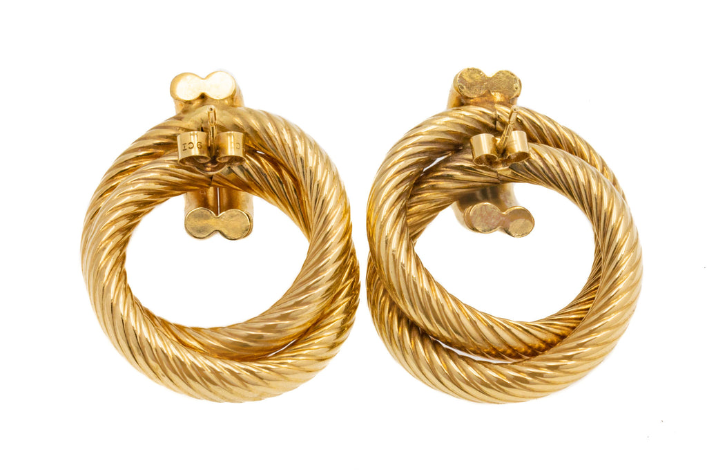 9ct Gold Round 'Knocker' Earrings