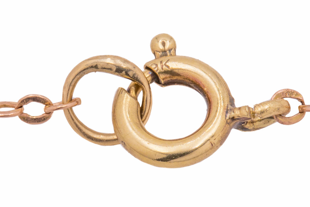 20" Antique 9ct Gold Belcher Pendant Chain, 1.4g
