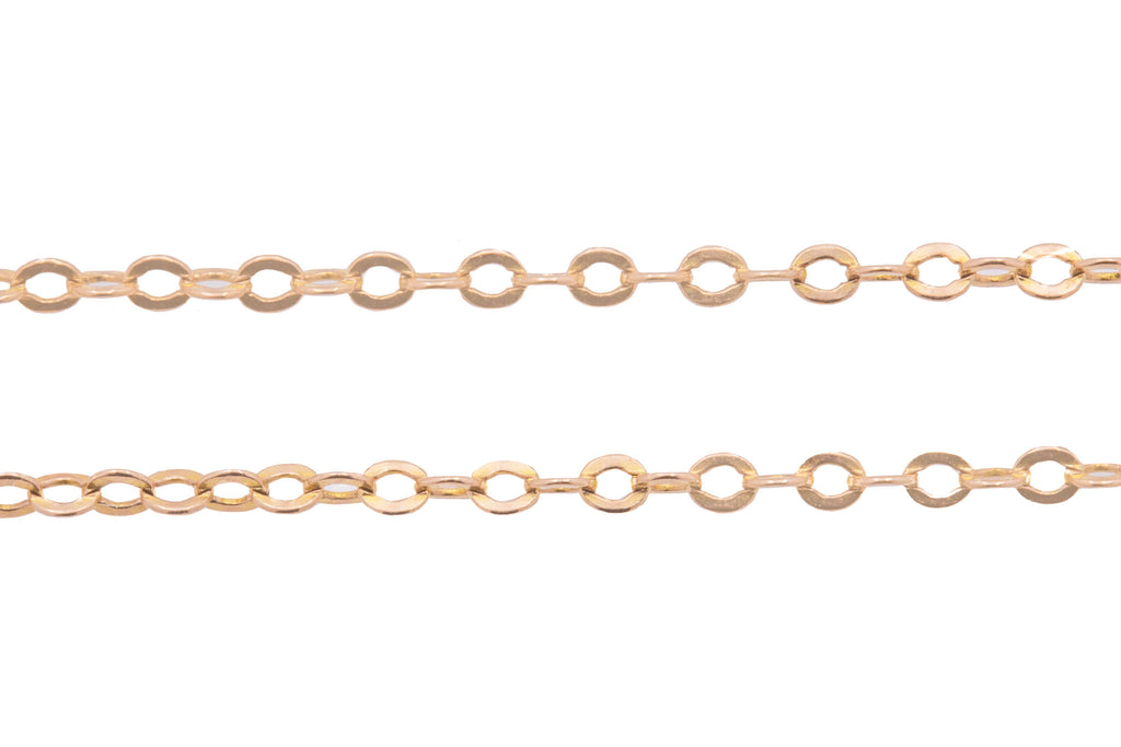 20" Antique 9ct Gold Belcher Pendant Chain, 1.4g