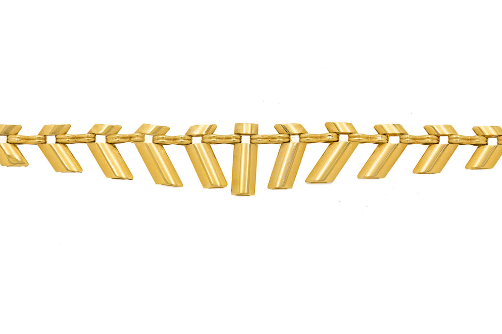 16.5" 9ct Gold 'Cleopatra' Style Fringe Necklace