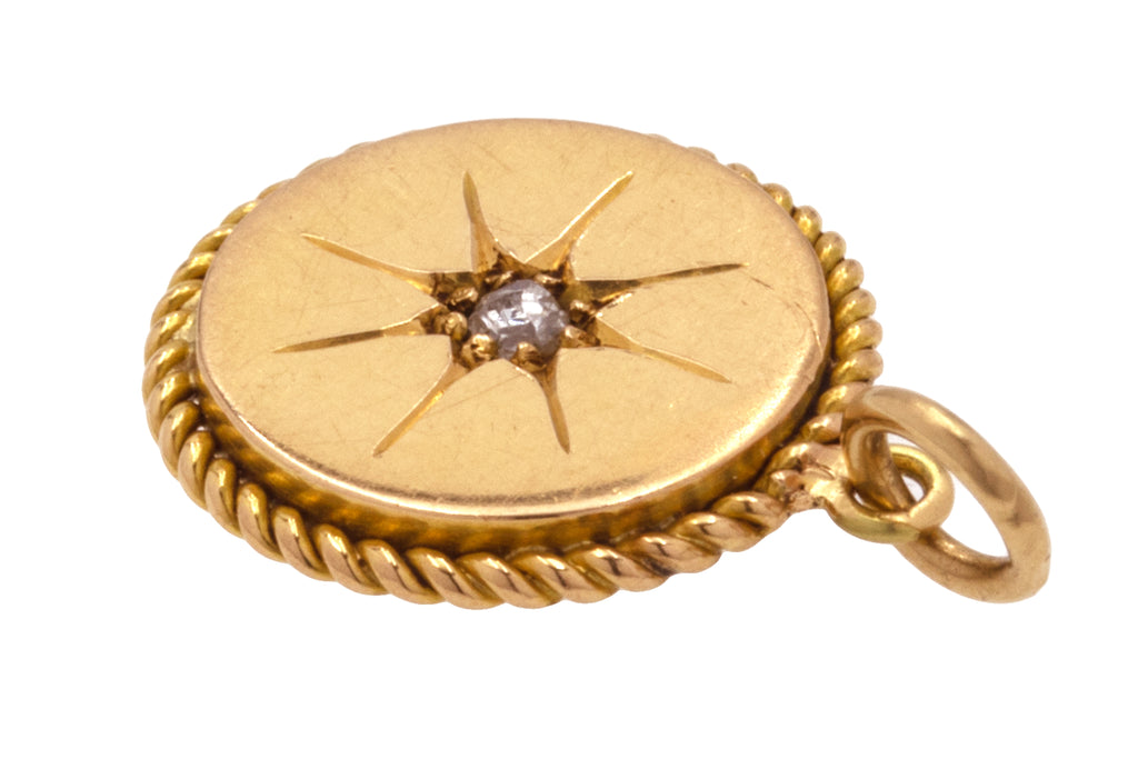Victorian 18ct Gold 'Star-Set' Diamond Pendant
