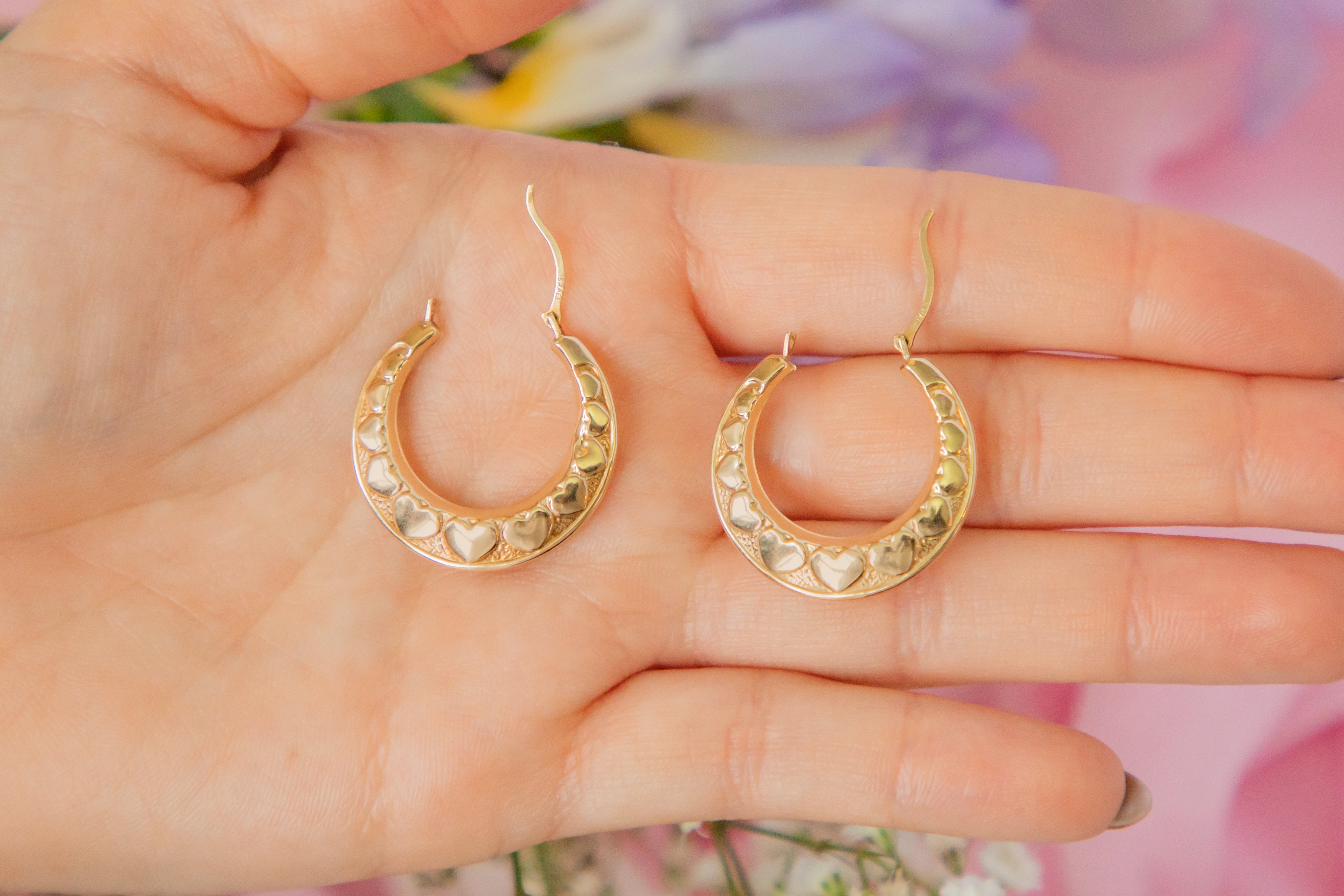 9ct Gold Creole Hoop Earrings – Lillicoco