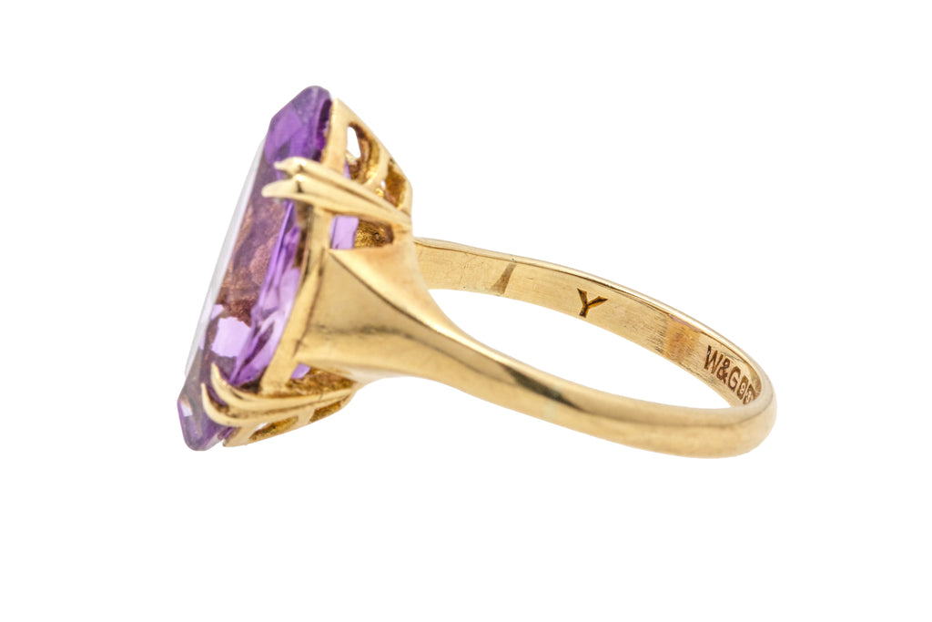 9ct Gold Amethyst Marquise Ring, 13.00ct