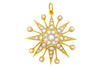 Victorian 18ct Gold Pearl Starburst Pendant