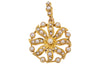 Antique 15ct Gold Pearl Flower Pendant