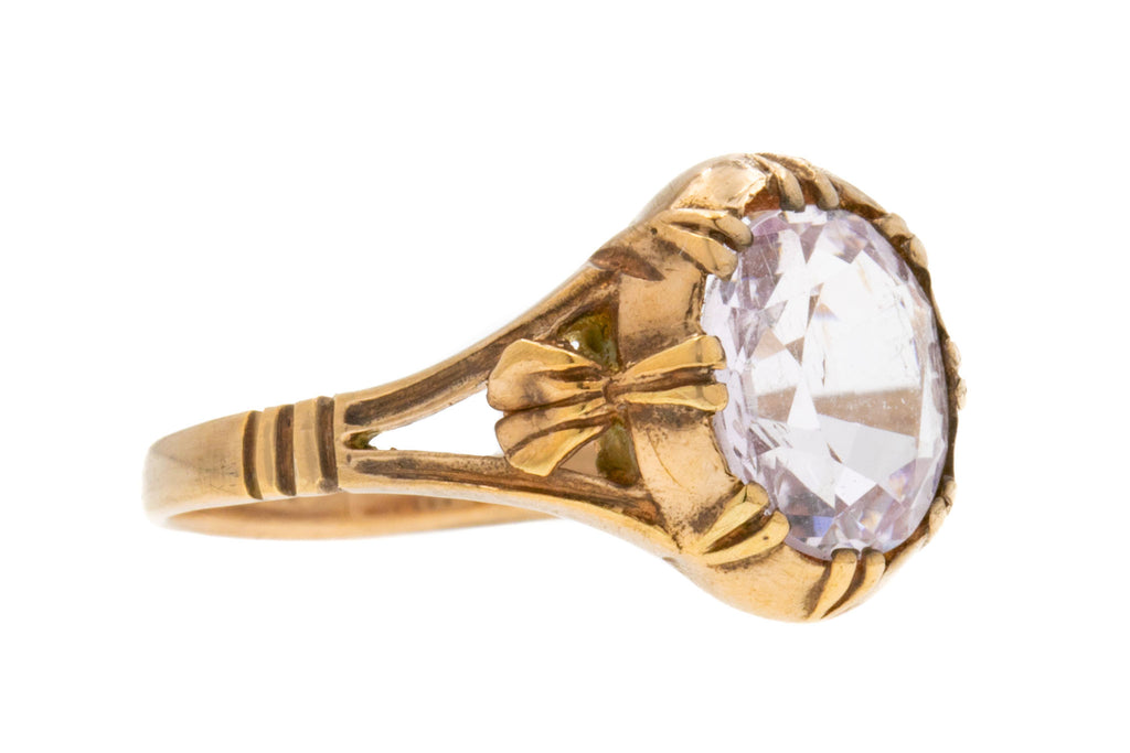 Antique 9ct Gold Amethyst Ring, 1.50ct, Georgian Style