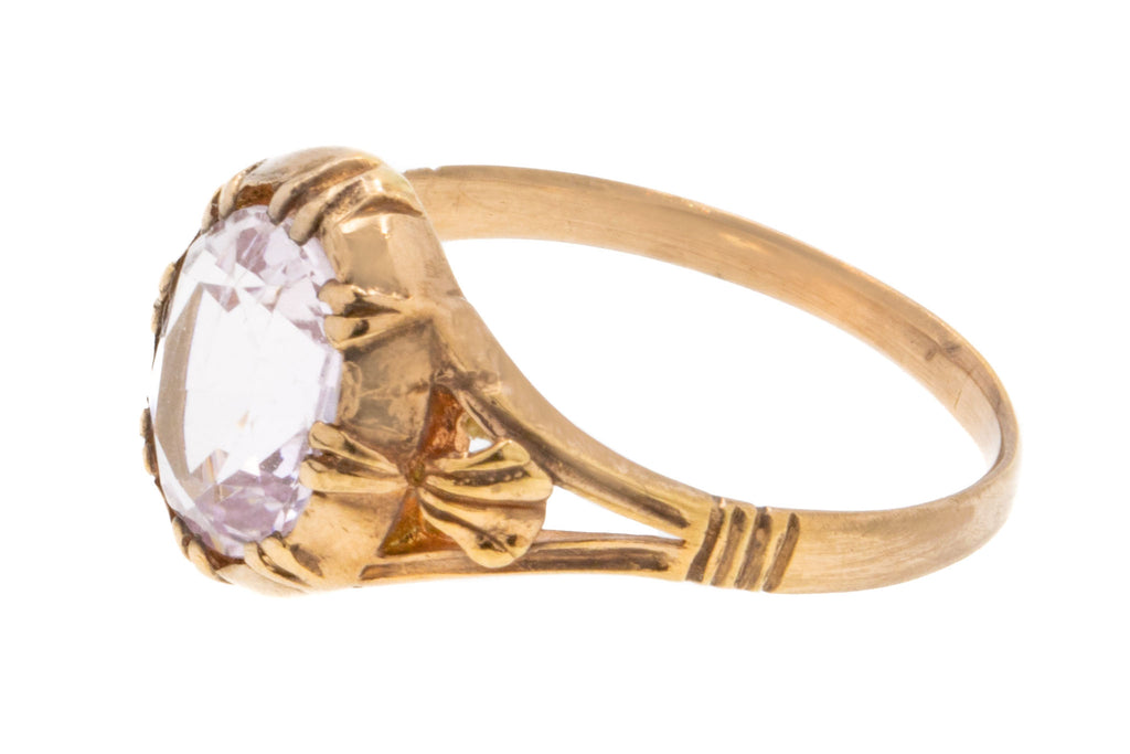 Antique 9ct Gold Amethyst Ring, 1.50ct, Georgian Style