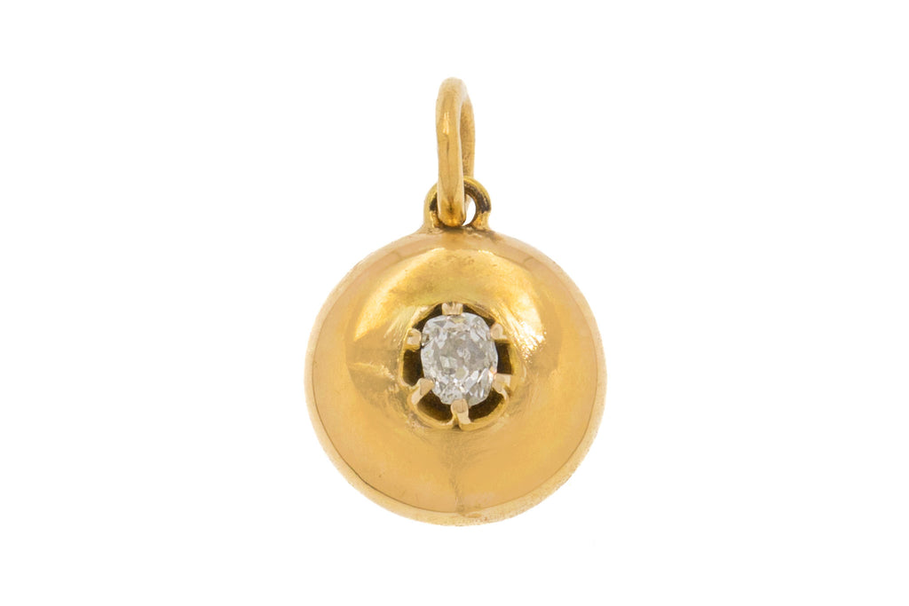 Victorian 15ct Gold Diamond Charm
