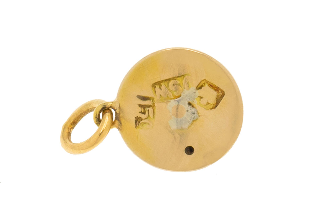 Victorian 15ct Gold Diamond Charm