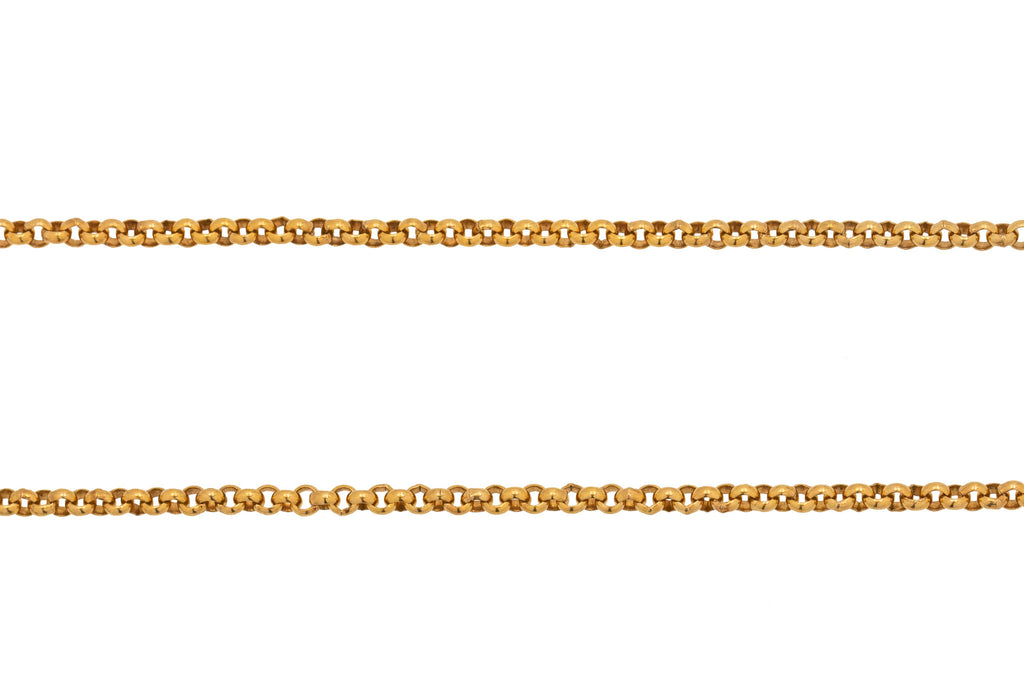 16" Antique 9ct Rose Gold Belcher Chain, 6.7g