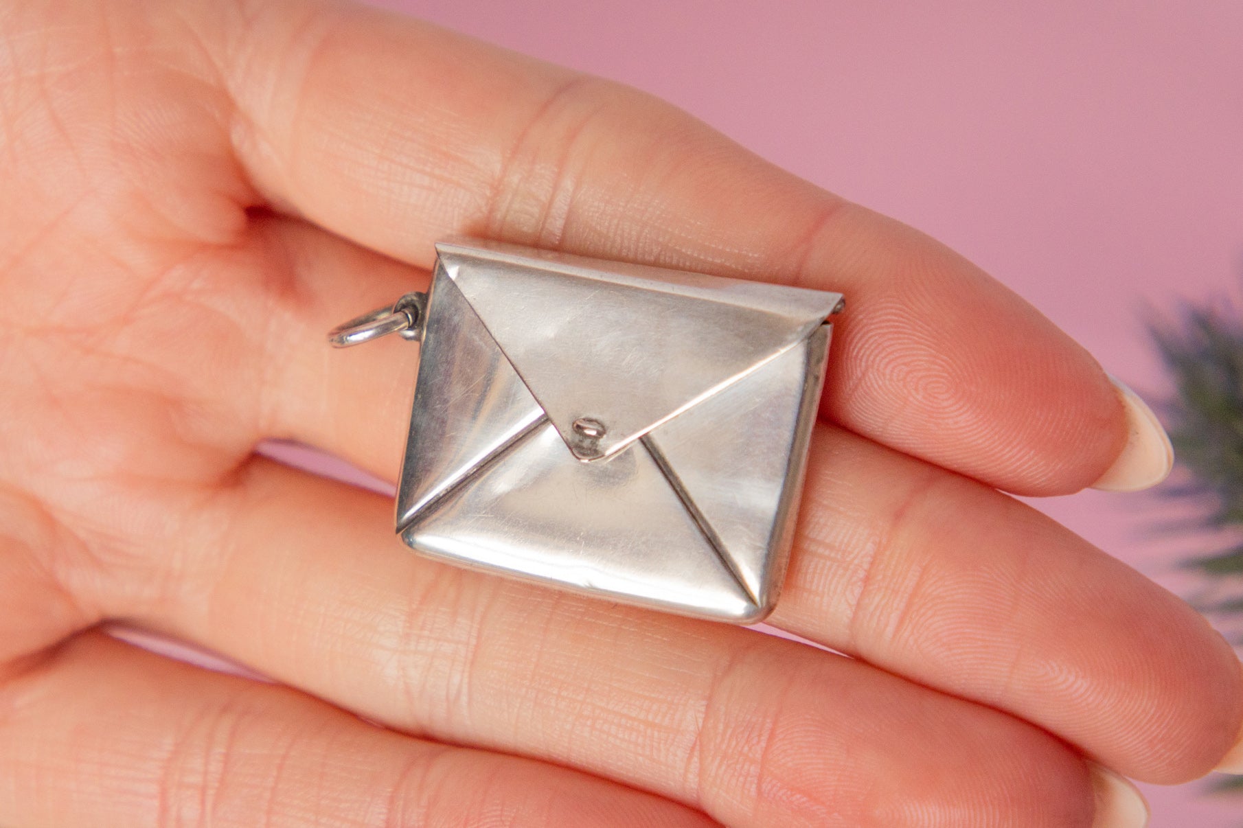 Edwardian Sterling Silver Envelope Pendant Lillicoco