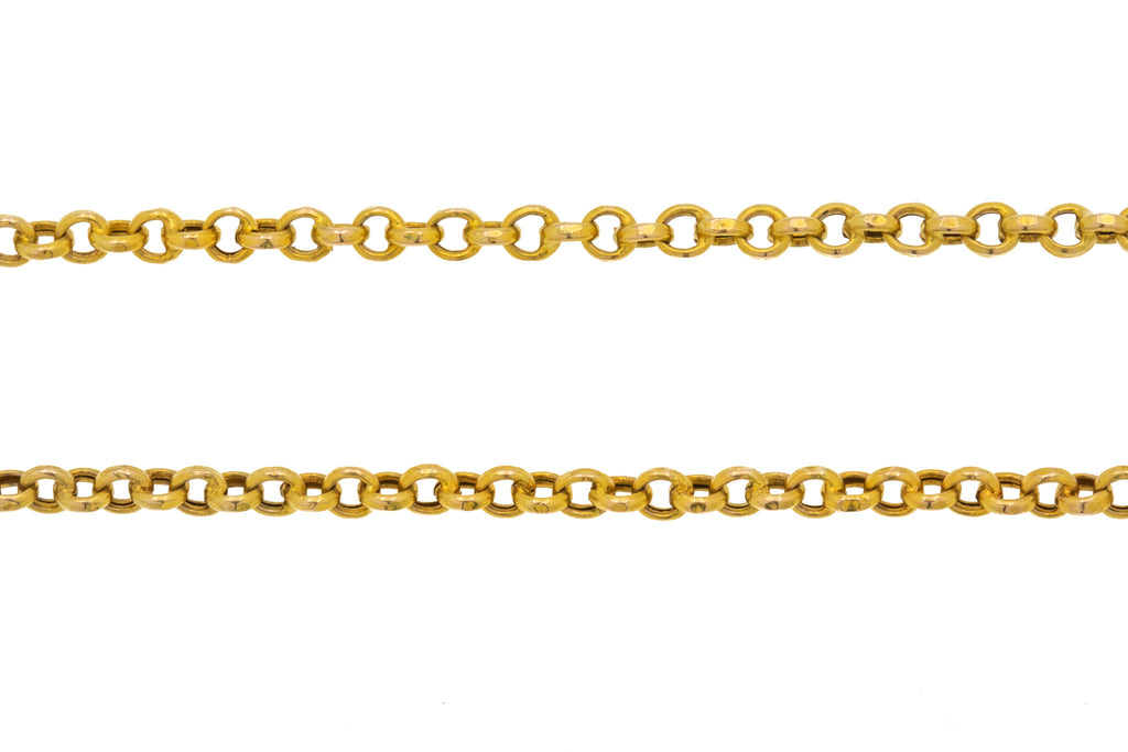 19" Antique 9ct Gold Belcher Chain, with Dog Clip, 4.5g