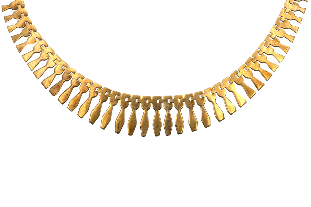 Antique 9ct Gold Cleopatra Style Collar Necklace- 18g
