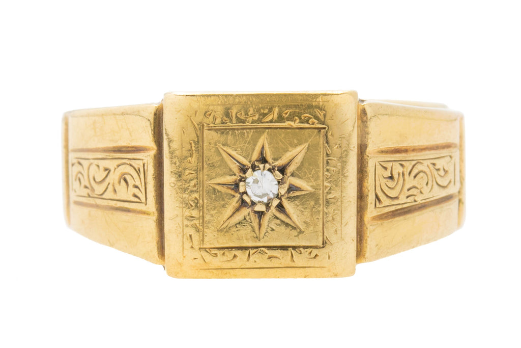 9ct Gold Diamond 'Star Set' Ring