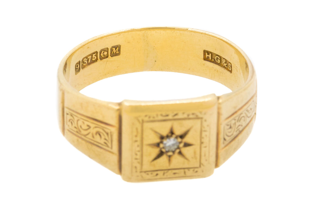 9ct Gold Diamond 'Star Set' Ring