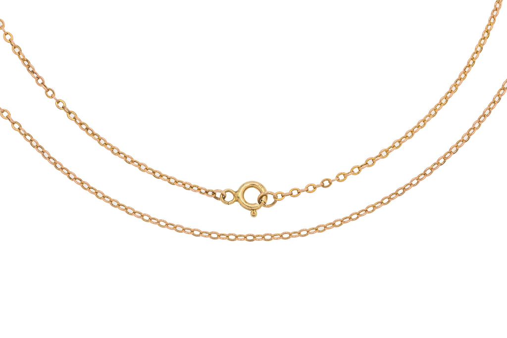 18" Antique 9ct Rose Gold Pendant Chain, 2.7g