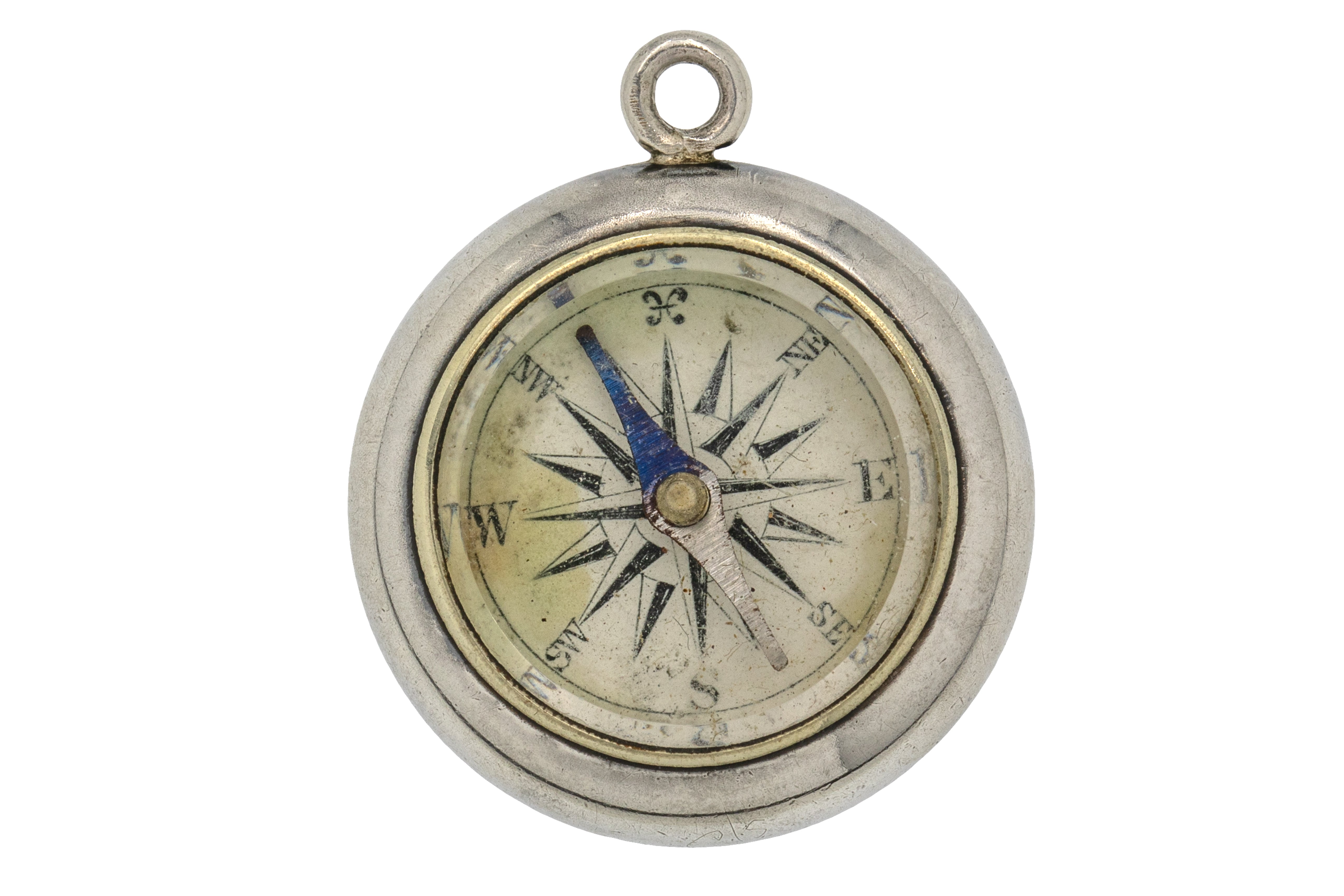 Engraved Compass Bracelet with Diamond